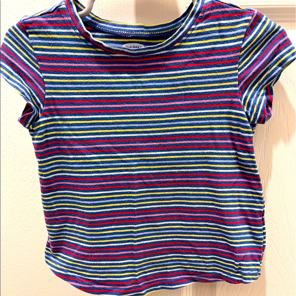 Old Navy Blue Striped T-shirt Size 18-24 Months Baby Girls